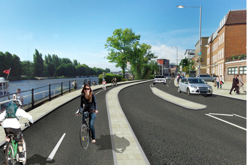 Original Proposals - lovely segregated cycle path